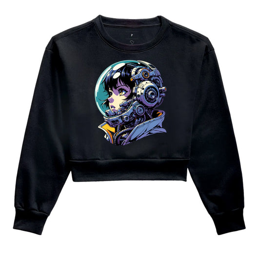 Moletom cropped astronauta futurista
