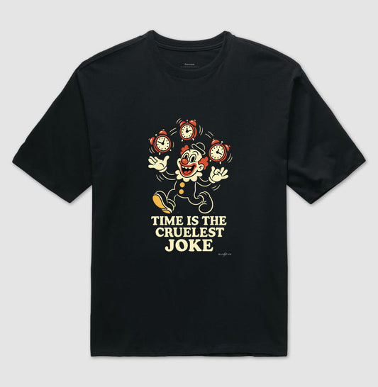 Camiseta oversized Time is the cruelest joke