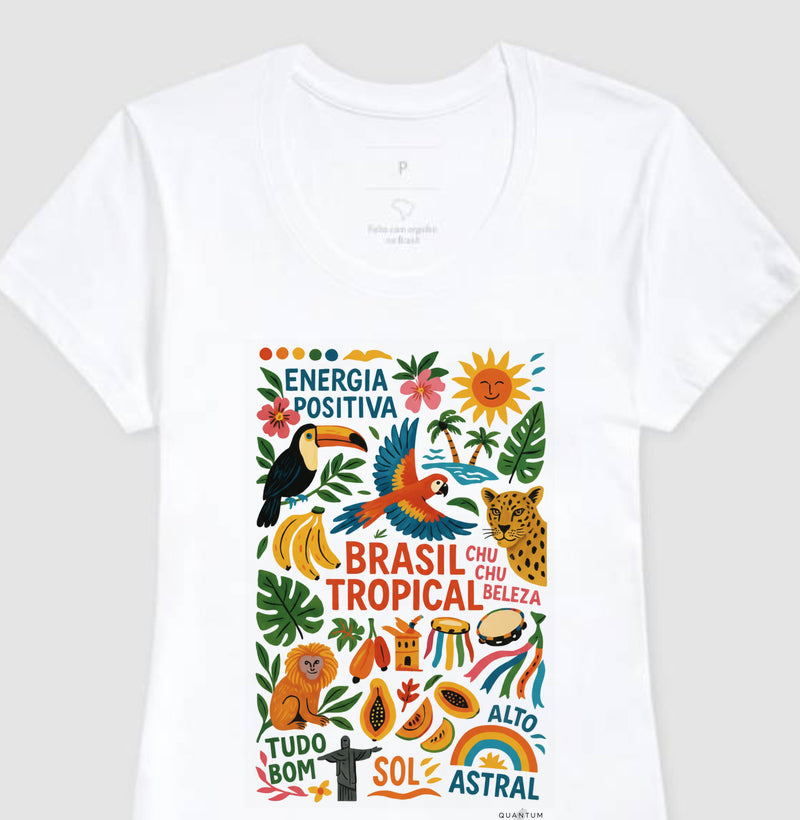 Camiseta Tradicional Brasil Tropical