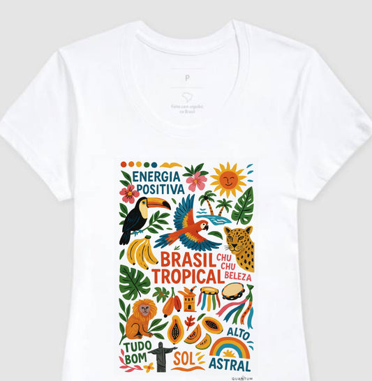 Camiseta Tradicional Brasil Tropical