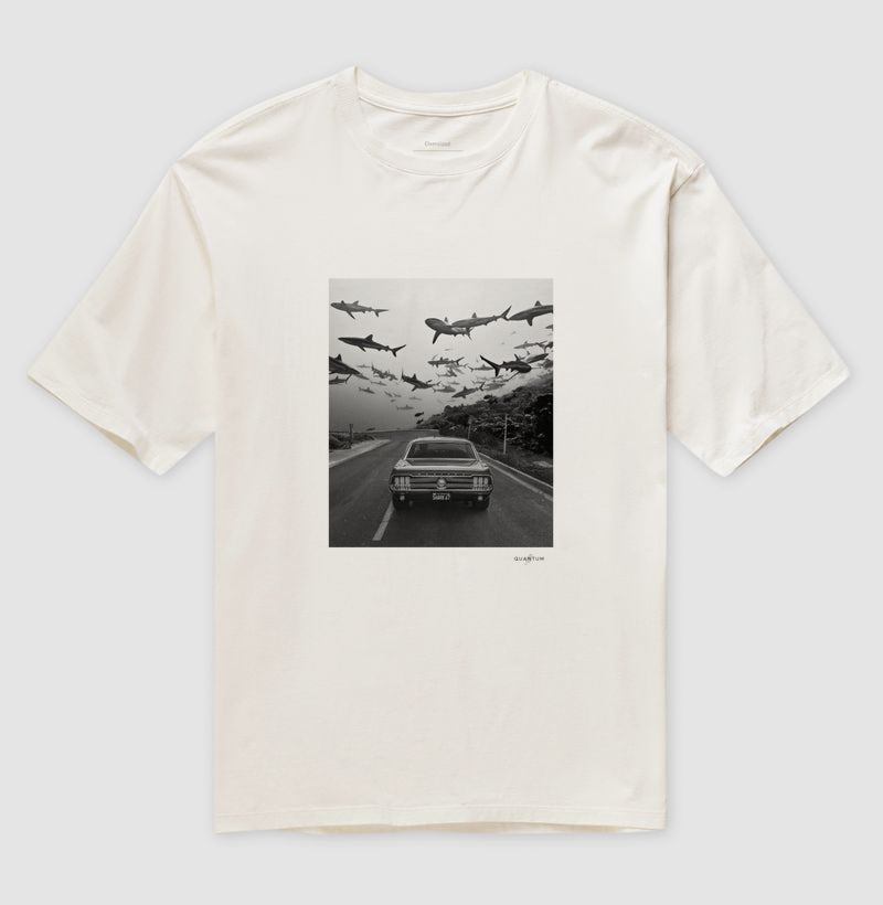 Camiseta Oversized Shark Road