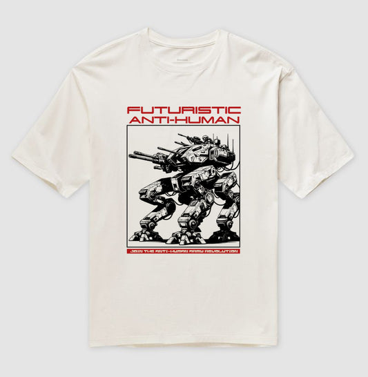 Camiseta oversized Futuristic Anti-Human