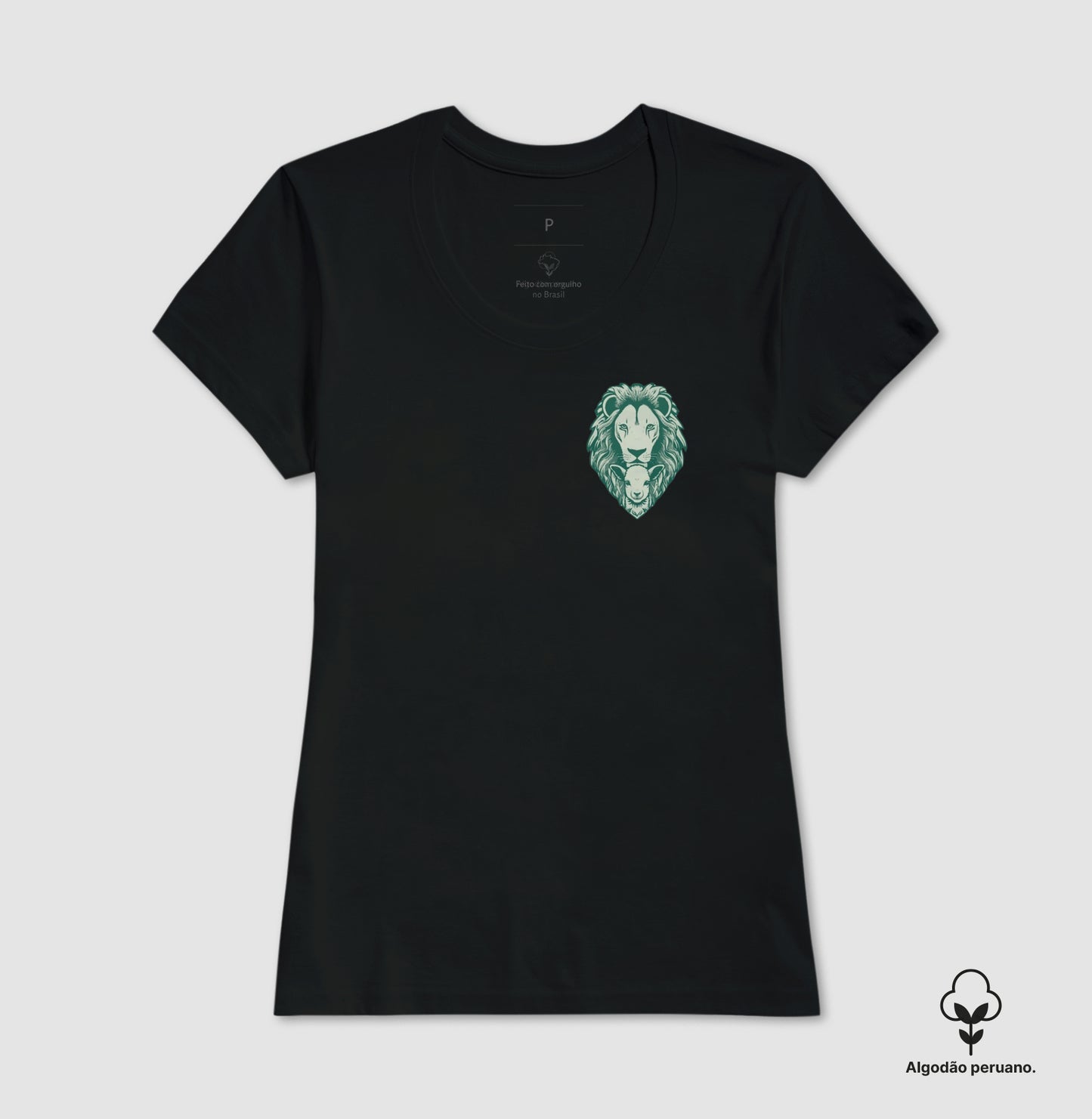 Camiseta premium Leão e Cordeiro