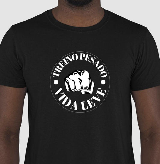 Camiseta tradicional Treino pesado Vida leve