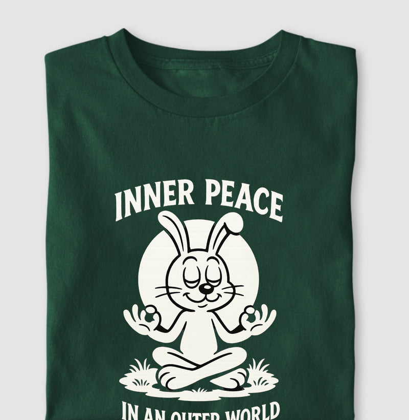 Camiseta tradicional Inner peace in an outer world