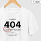 Camiseta premium 404 - Love not found