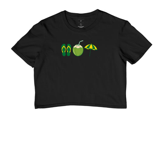 Camiseta Cropped Tropical
