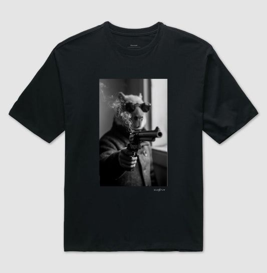 Camiseta Oversized Capivara Noir