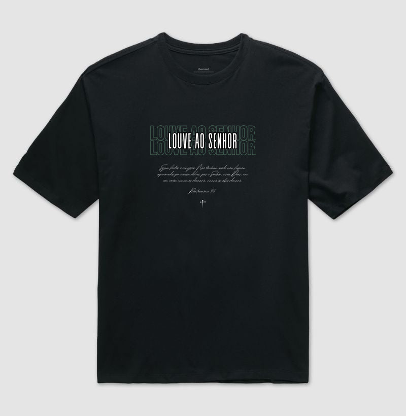Camiseta oversized Louve ao Senhor
