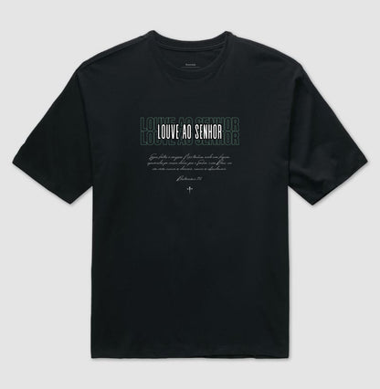 Camiseta oversized Louve ao Senhor