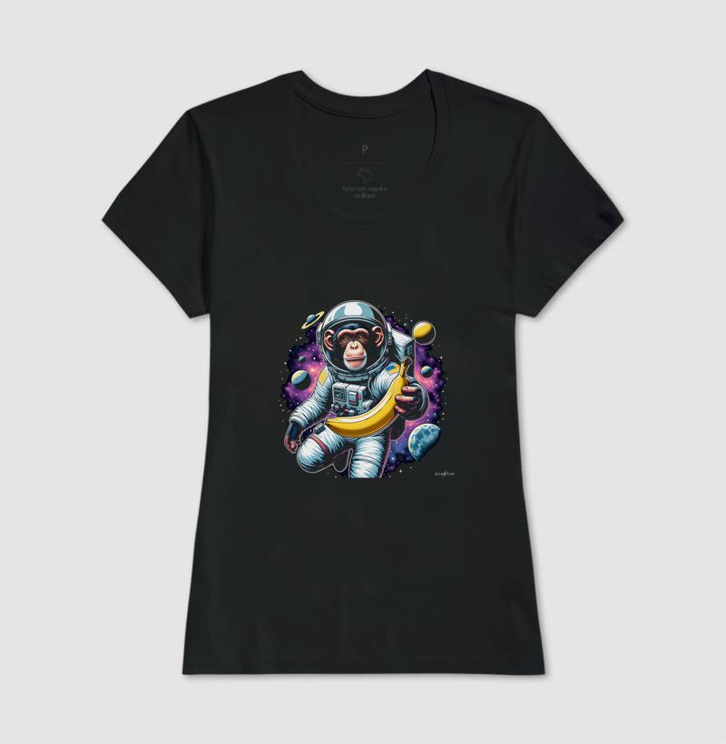Camiseta tradicional macaco espacial