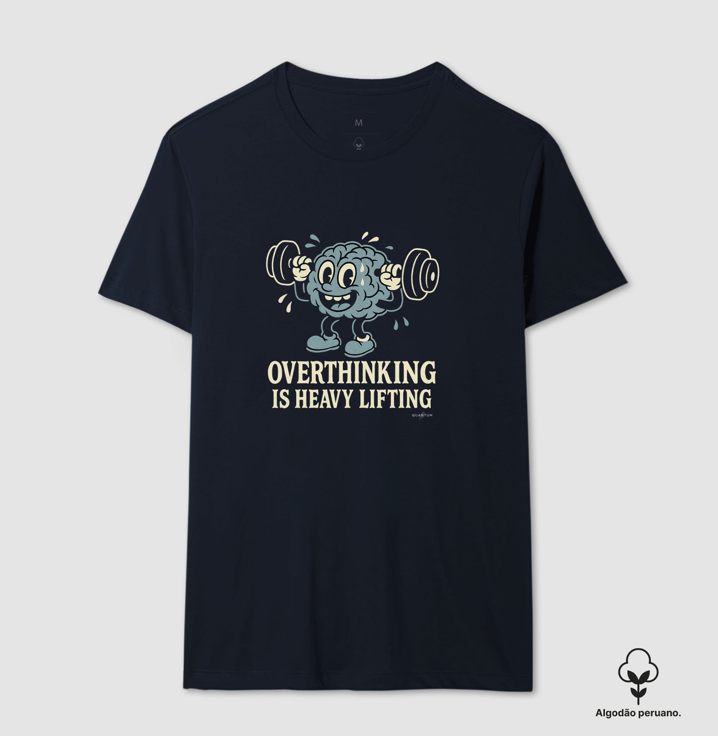 Camiseta premium Overthinking is heavy lifting