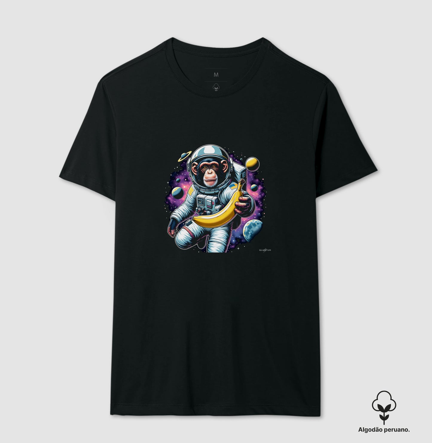 Camiseta premium macaco espacial