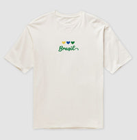 Camiseta Oversized Coração Brasileiro