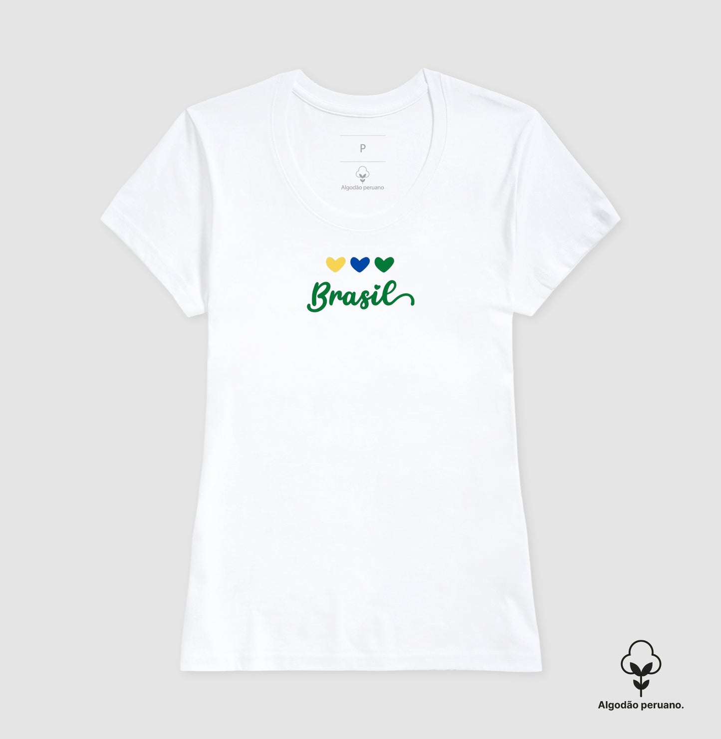 Camiseta Premium Coração Brasileiro