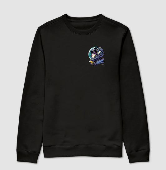 Moletom gola careca Astronauta futurista