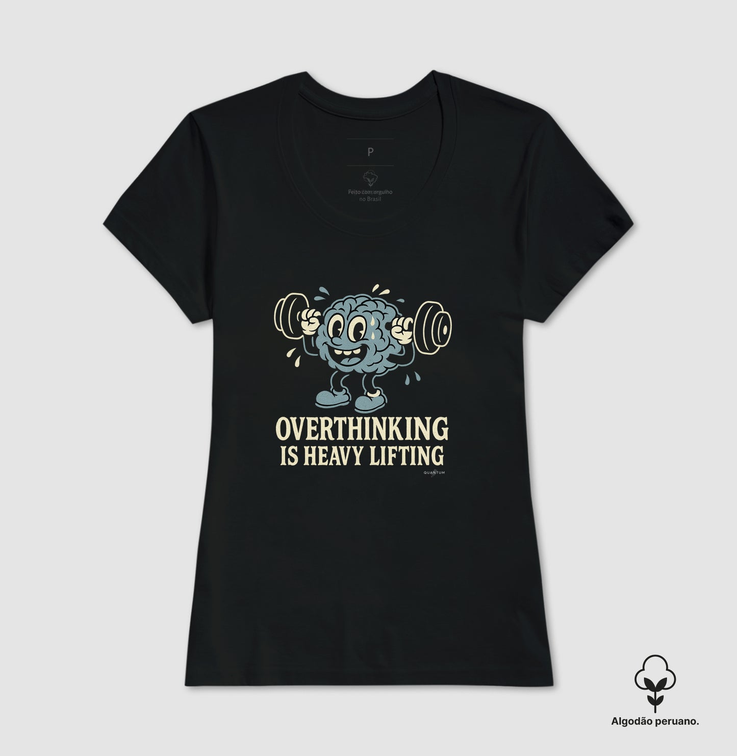 Camiseta premium Overthinking is heavy lifting