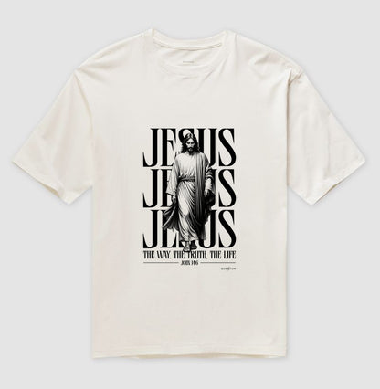 Camiseta oversized Jesus is the way