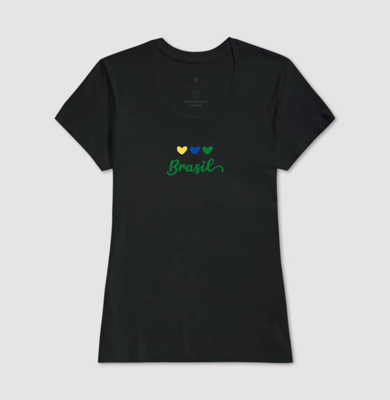 Camiseta Tradicional Coração Brasileiro
