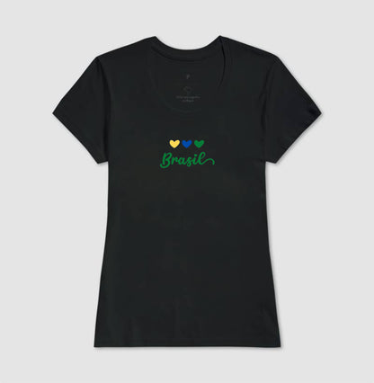 Camiseta Tradicional Coração Brasileiro