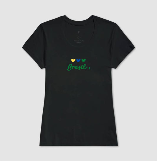 Camiseta Tradicional Coração Brasileiro