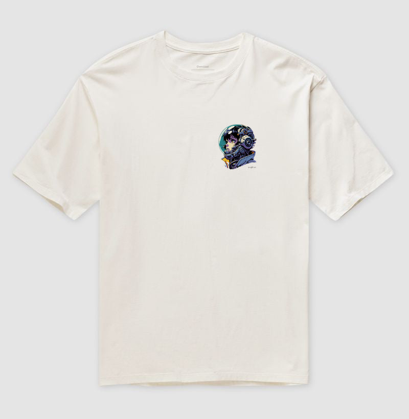 Camiseta oversized Astronauta futurista