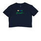 Camiseta Cropped Coração Brasileiro