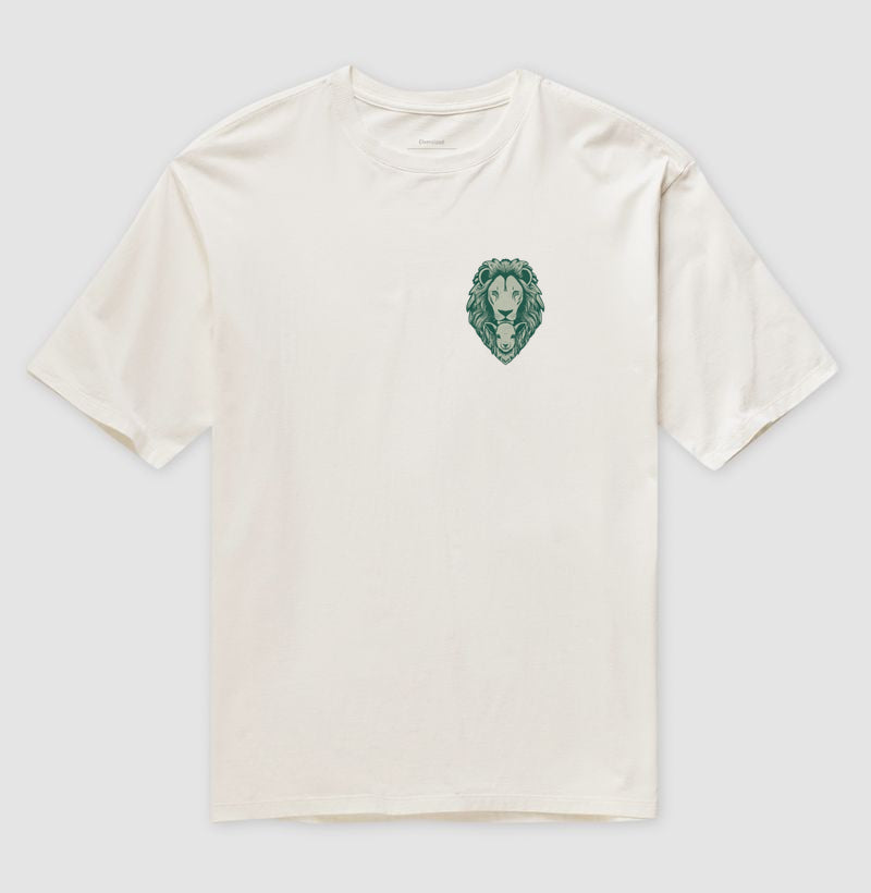 Camiseta oversized Leão e Cordeiro