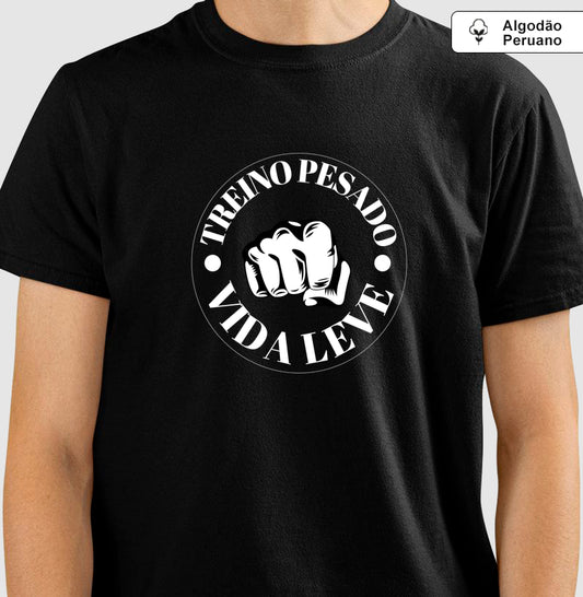Camiseta premium Treino pesado vida leve