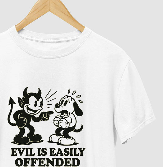 Camiseta tradicional Evil is easily offended