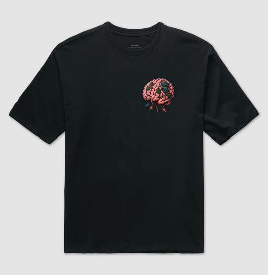 Camiseta oversized Cérebro connect